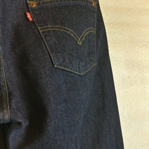 RARE,DISCONTINUED EXPOSED RIVETS Levi's 502 Indigo Wash Jean(W12=M32)Measuremnt - Picture 5 of 8